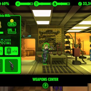 Fallout Shelter оружейная комната