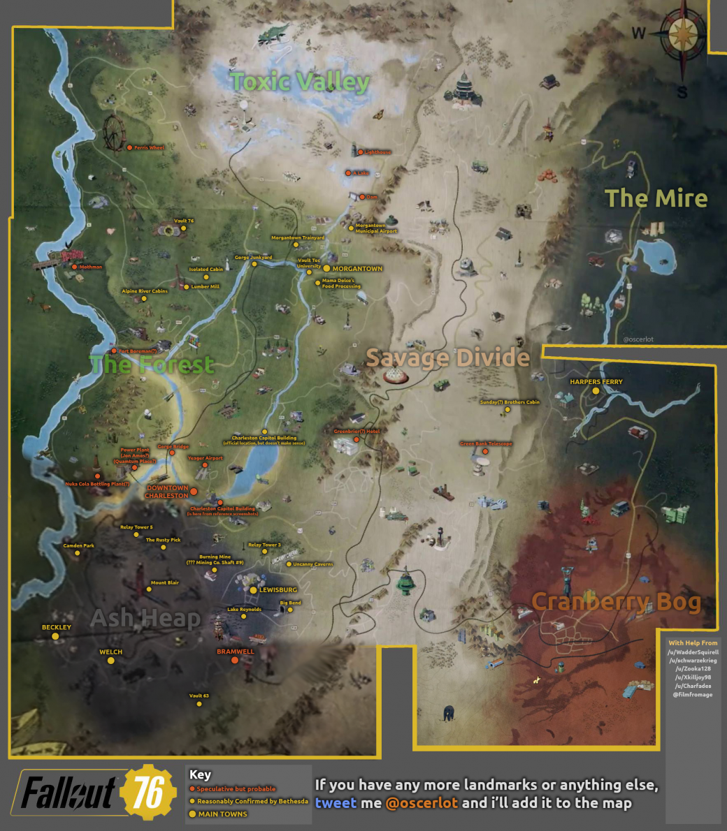Карта fallout 76